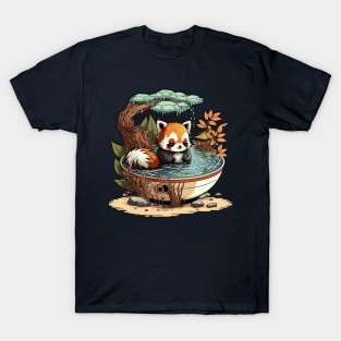 Red Panda Ramen Hot Spring T-Shirt